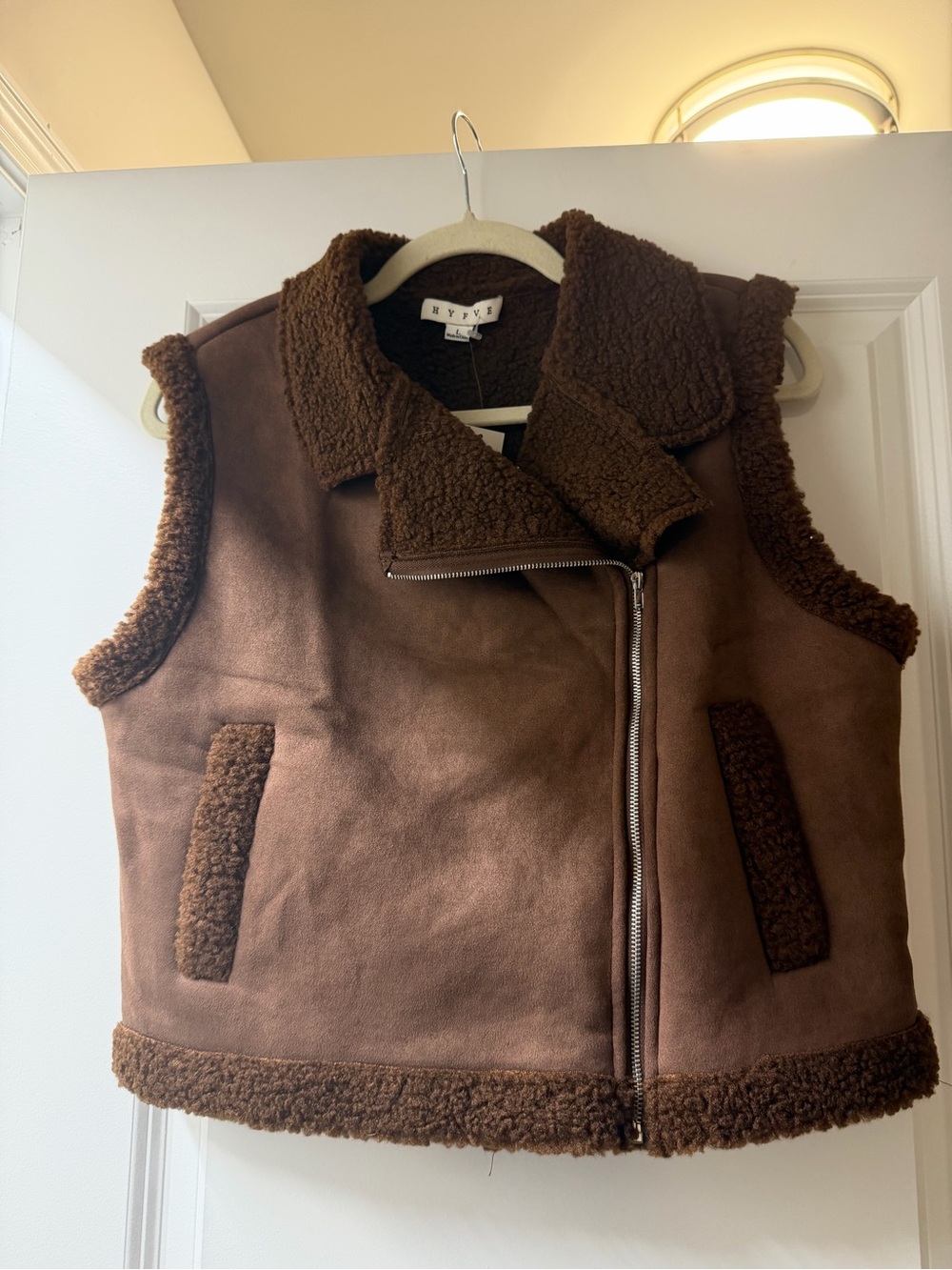 HYFVE Brown Sherpa-Lined Kids Vest